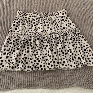 Dalmatian print skirt.